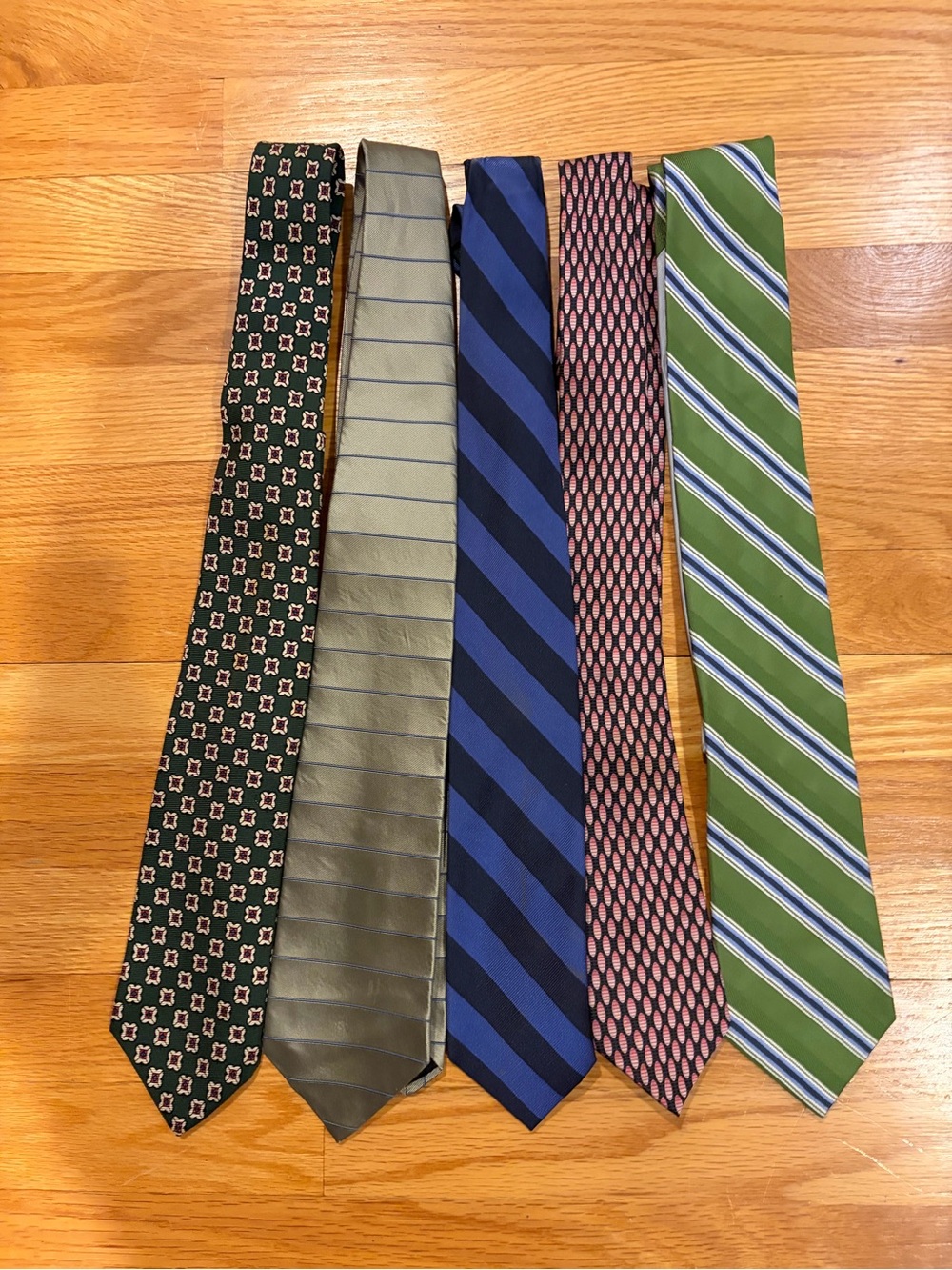 Men's Green Stripe and Patterned Necktie Set - Classic Formal Accessories,